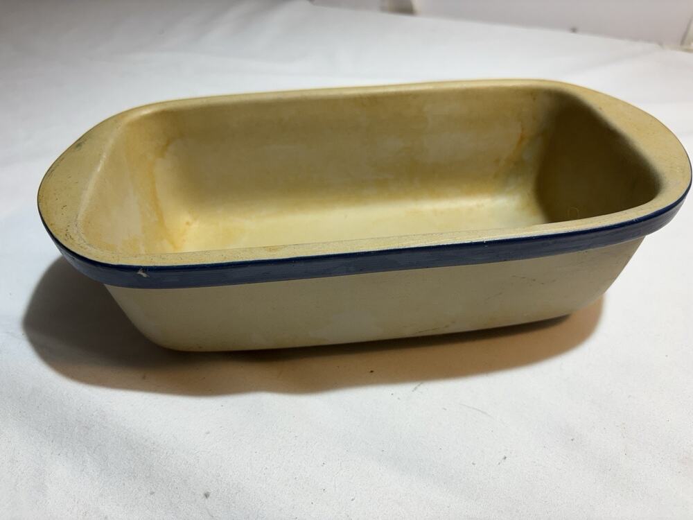 Vintage Stoneware Rectangular Baking Dish 9x4